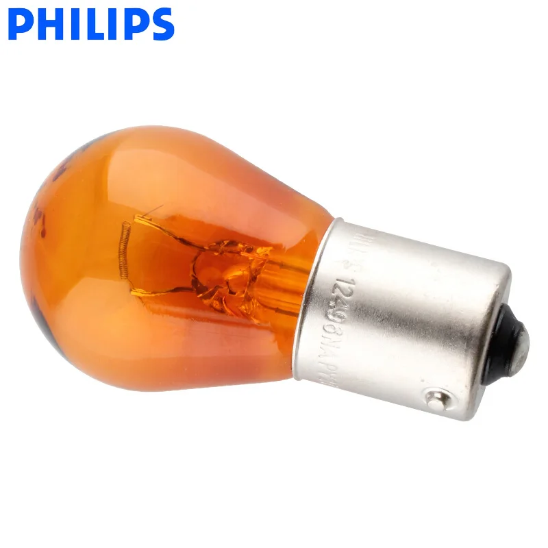 10 шт. Philips PY21W S25 12V 21W BAU15s Янтарный Стандартный оригинальный светильник указателя