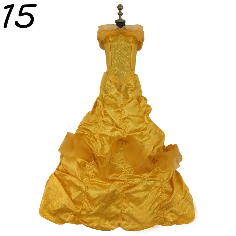Lot Classic Dress Copy Elsa Bella Princess Party Ball Gown Dancing Fairytale Skirt Doll Accessories Clothes For 17 inch Doll Toy