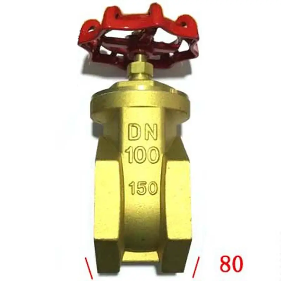 

Brass Gate Valve DN100 4" BSPP Female 16Bar Working Pressure Port Size 67mm