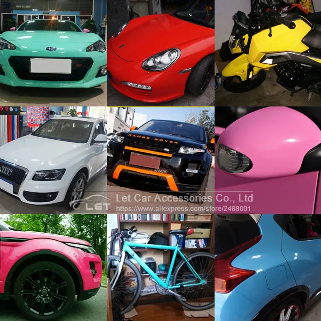 

10/20/30/50*152CM Black Vinyl Film Gloss Glossy Car Wrap Foil Sticker