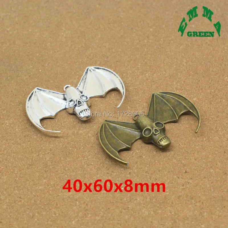 Хэллоуин Череп Подвеска летучая мышь подвески для ручной работы DIY ювелирные