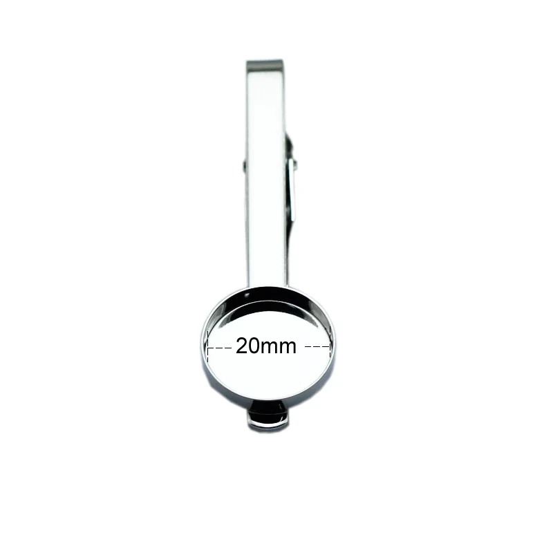 20mm silver plated Beadsnice ID23034 наивысшего качества diy Мужские украшения зажим для галстука уникальный бар галстук с 16 мм зажим для галстука пустой - Окраска металла: 20mm silver plated