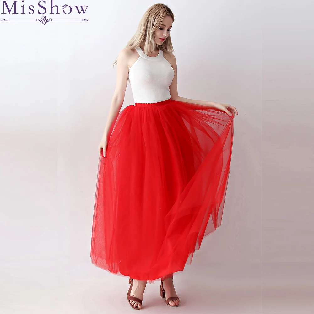 

Women Petticoat 100cm Long 5 layer Floor Length Wedding Accessories Tulle underskirt Puffy Fashion A Line Long Tutu Skirts