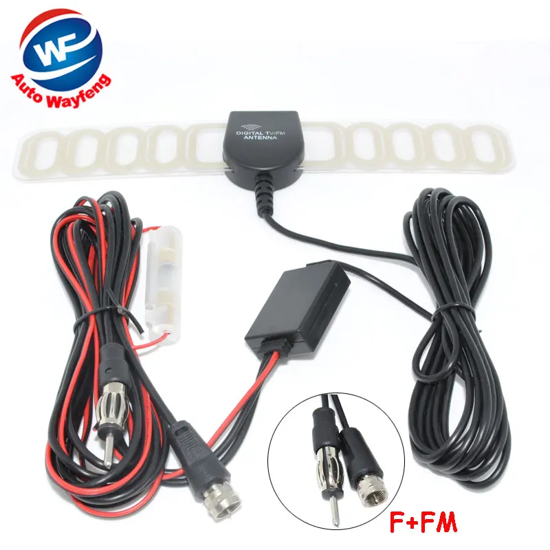 New Car Auto TV Booster FM Radio Windshield Mount Digital DVB-T Antenna Aerial F+FM F connector for Europe | Автомобили и