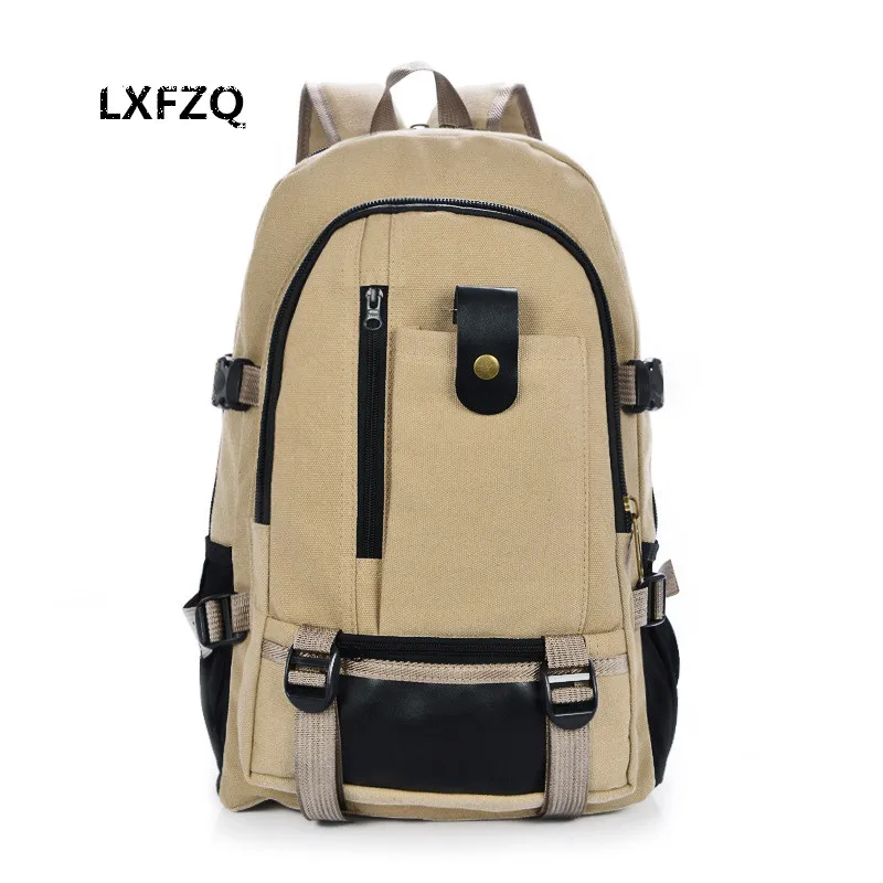 Школьные ранцы для подростков мужской холщовый рюкзак большой вместимости