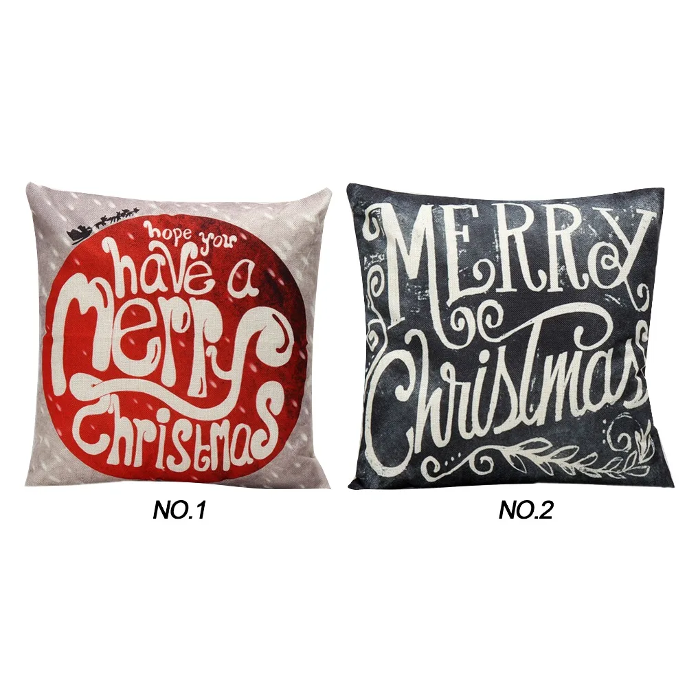 С Рождеством христовым Цвет Письмо Печатные Чехлы Стул Диван Наволочка