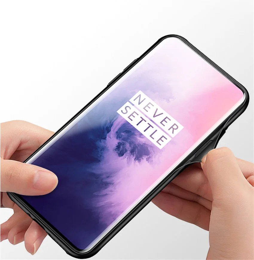 Стеклянный чехол Aixuan для Oneplus 7 Pro Oneplus 7 One Plus 7 7 Pro Чехол из закаленного стекла силиконовый защитный полный чехол s