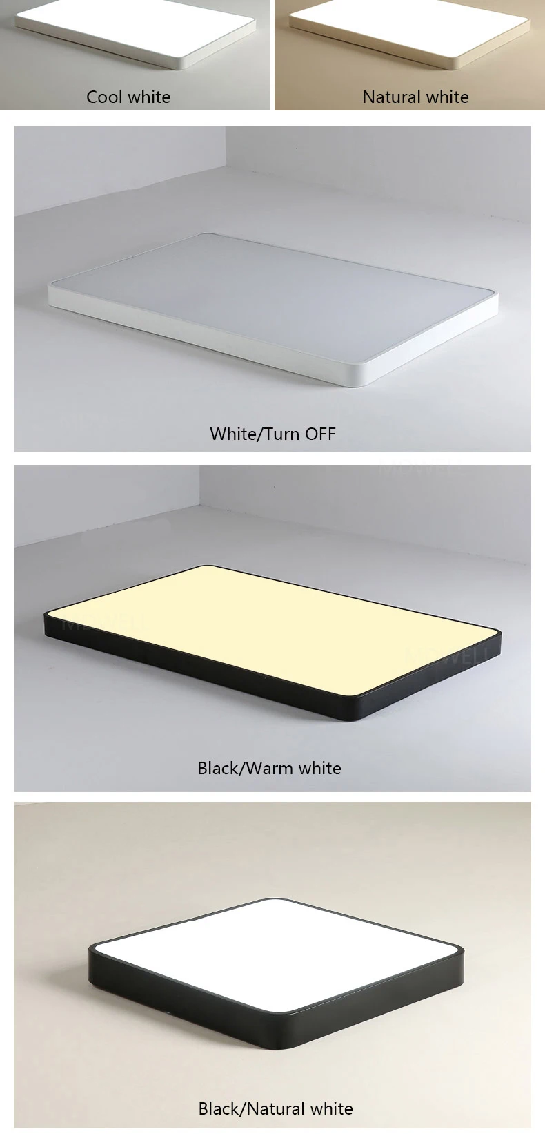 Minimalist Black/White art modern led ceiling lights for bedroom kids room Round square led home indoor ceiling lamp Fixture