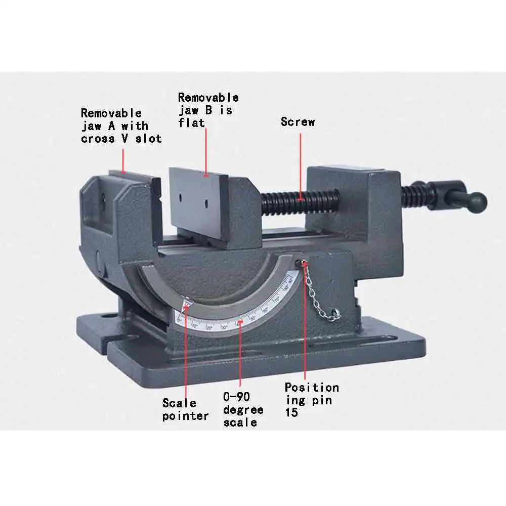 Наклонный угловой зажим направляющей сверлильный станок с углом 90 градусов