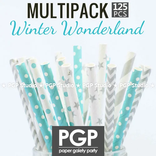 [PGP] 50 x Бумага Трубочки multipack Зимняя сказка для детей Обувь мальчиков на день