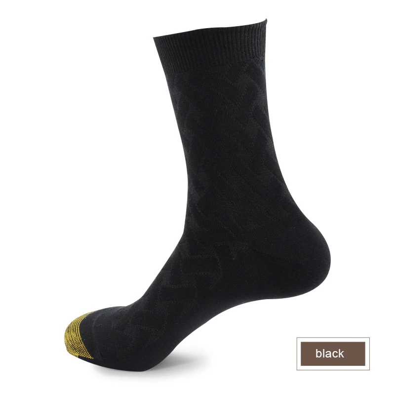 6 pairs black WMZHH 6 пар Высокое качество Деловое платье длинные носки мужские квадратные Компрессионные носки бамбуковые волокна дезодорирующие Дышащие носки - Цвет: 6 pairs black