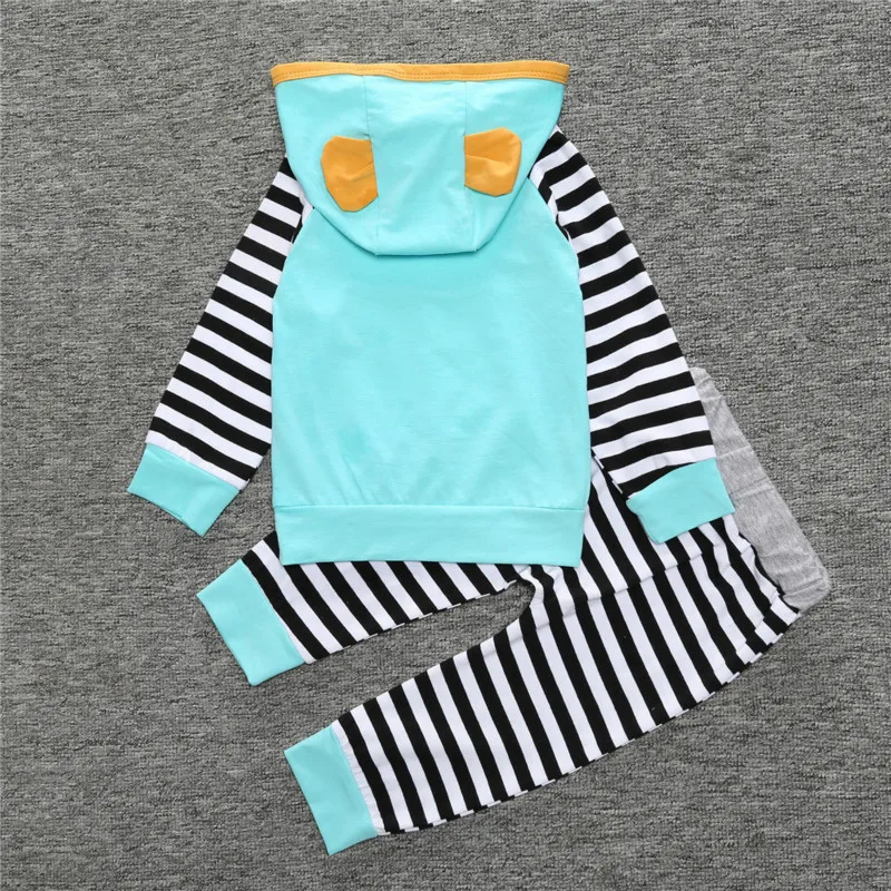 2 шт./комплект футболка с длинным рукавом и штаны в полоску | Детская одежда обувь