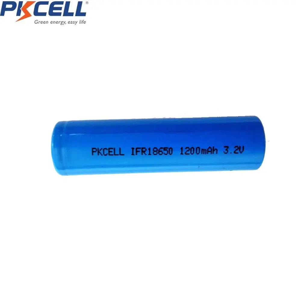 4 шт. PKCELL 3,2 В IFR 18650 батарея 1200 мАч IFR18650 lifepo4 аккумуляторные батареи для фонарика питания