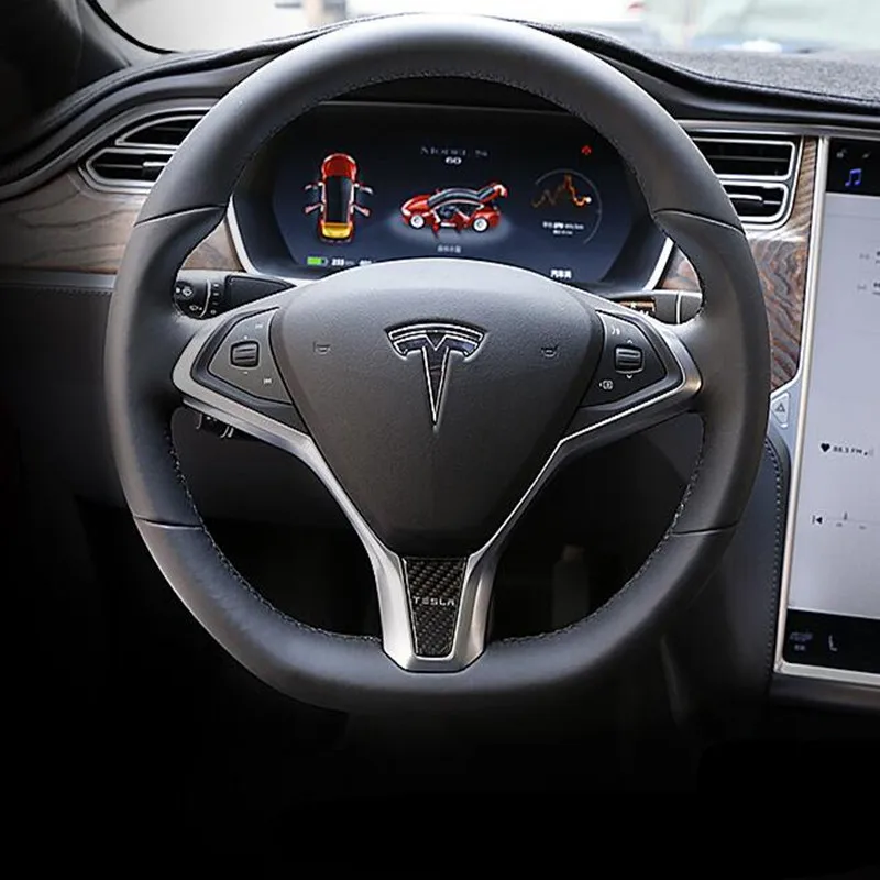 Наклейка на руль автомобиля украшение защита для Tesla Model S модель X чехол Стайлинг