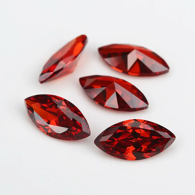 

50PCS 1.5x3~10x20mm Marquise Shape Loose CZ Stone Garnet AAAAA Cubic zirconia Synthetic stone For Jewelry DIY Stone