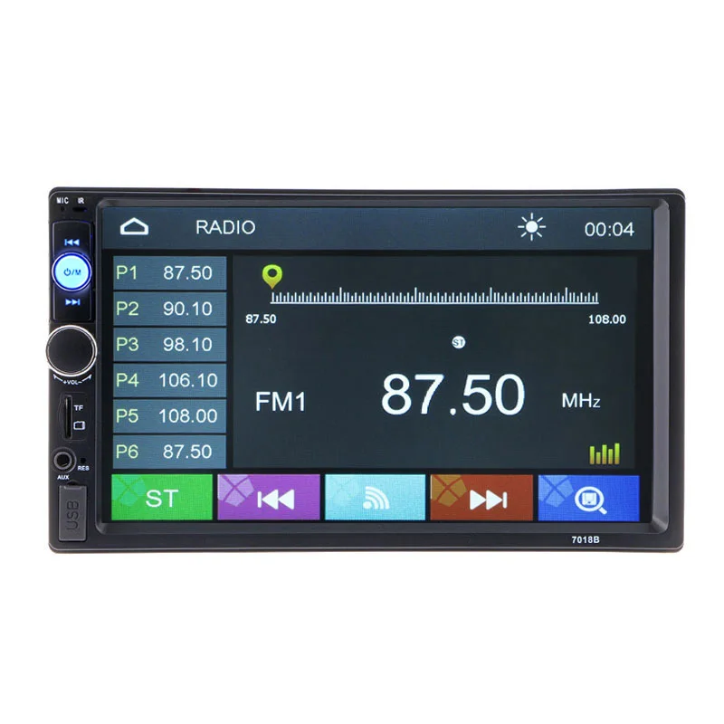 Автомобильный мультимедийный плеер стерео-магнитола с поддержкой Bluetooth FM-радио