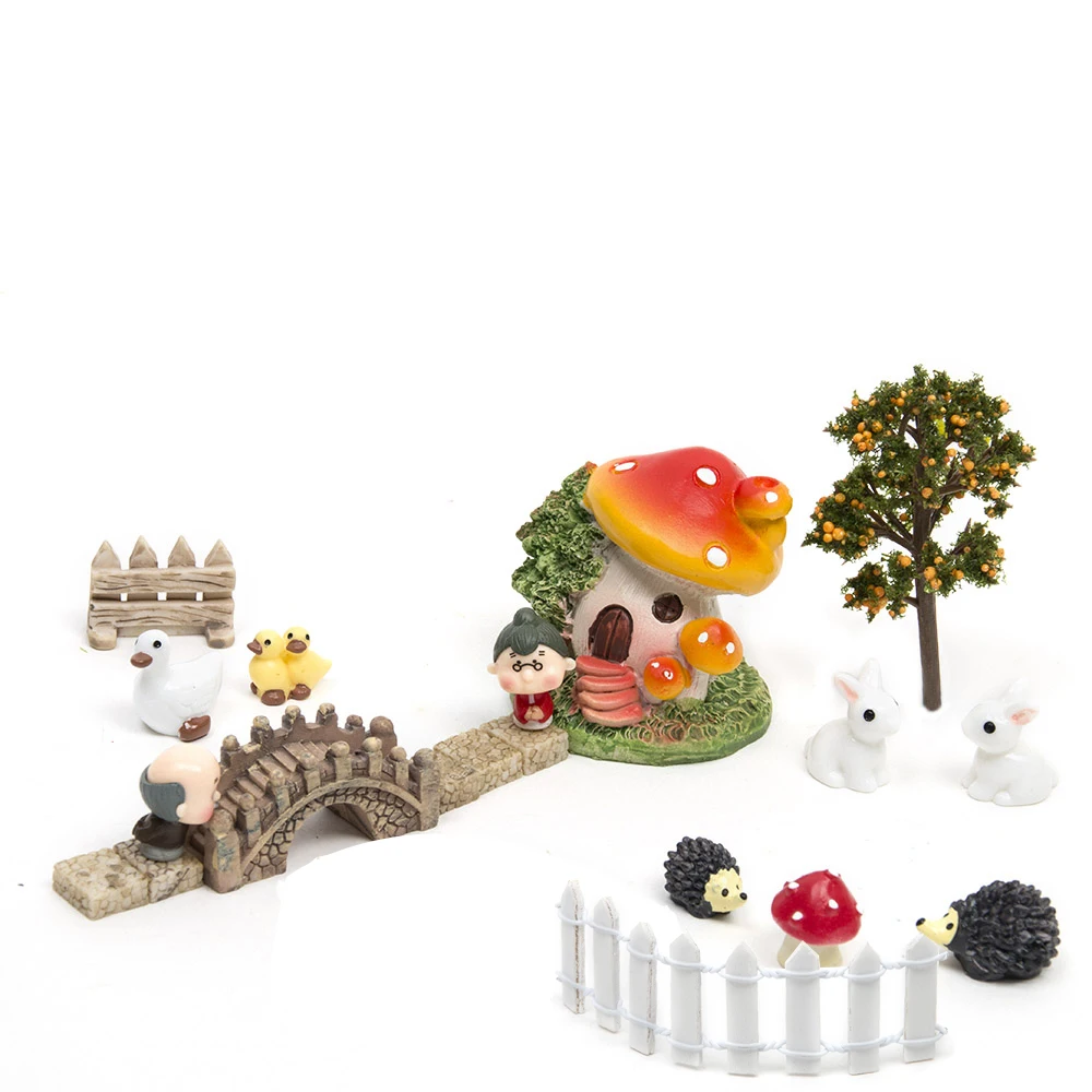 

50pcs DIY Doll House Micro Landscape Home Bonsai Model Succulents Decoration Terrarium Figurines Fairy Garden Miniatures