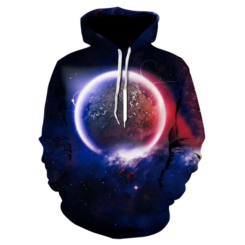 

Stylish men's/women's 3D sweatshirt printed earth star hoodie, unisex pullover thin hoodie size 4xl free shipping