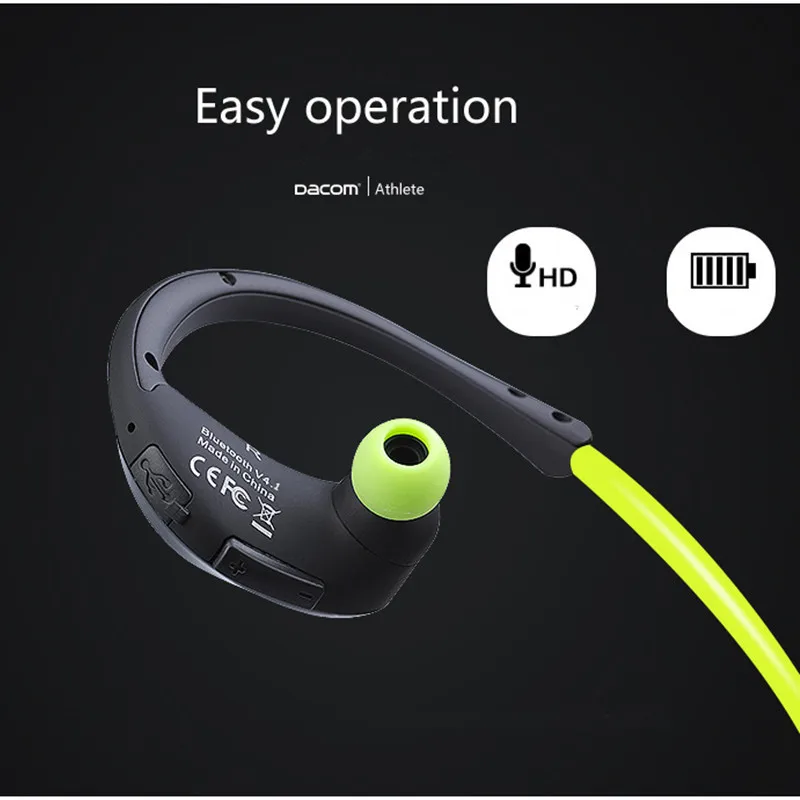 DACOM L05, Спортивная bluetooth-гарнитура, беспроводные наушники для бега, IPX7, водонепроницаемая гарнитура с шейным ободком, для телефона K6H Pro BT5.0