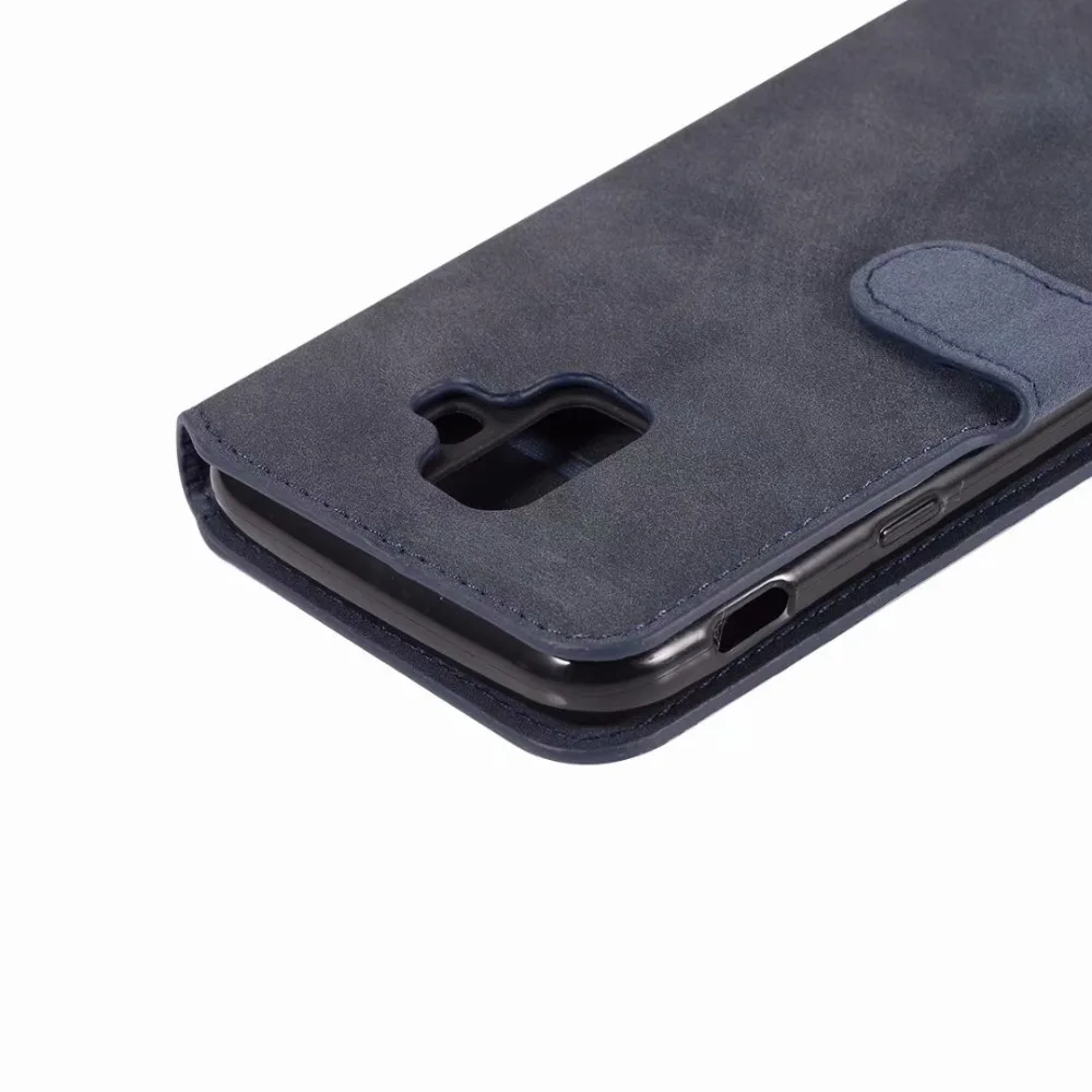 For Samsung Galaxy A6 2018 Case Luxury Vintage Nubuck Leather Flip Cove a6 Cases Coque Fundas | Мобильные телефоны и