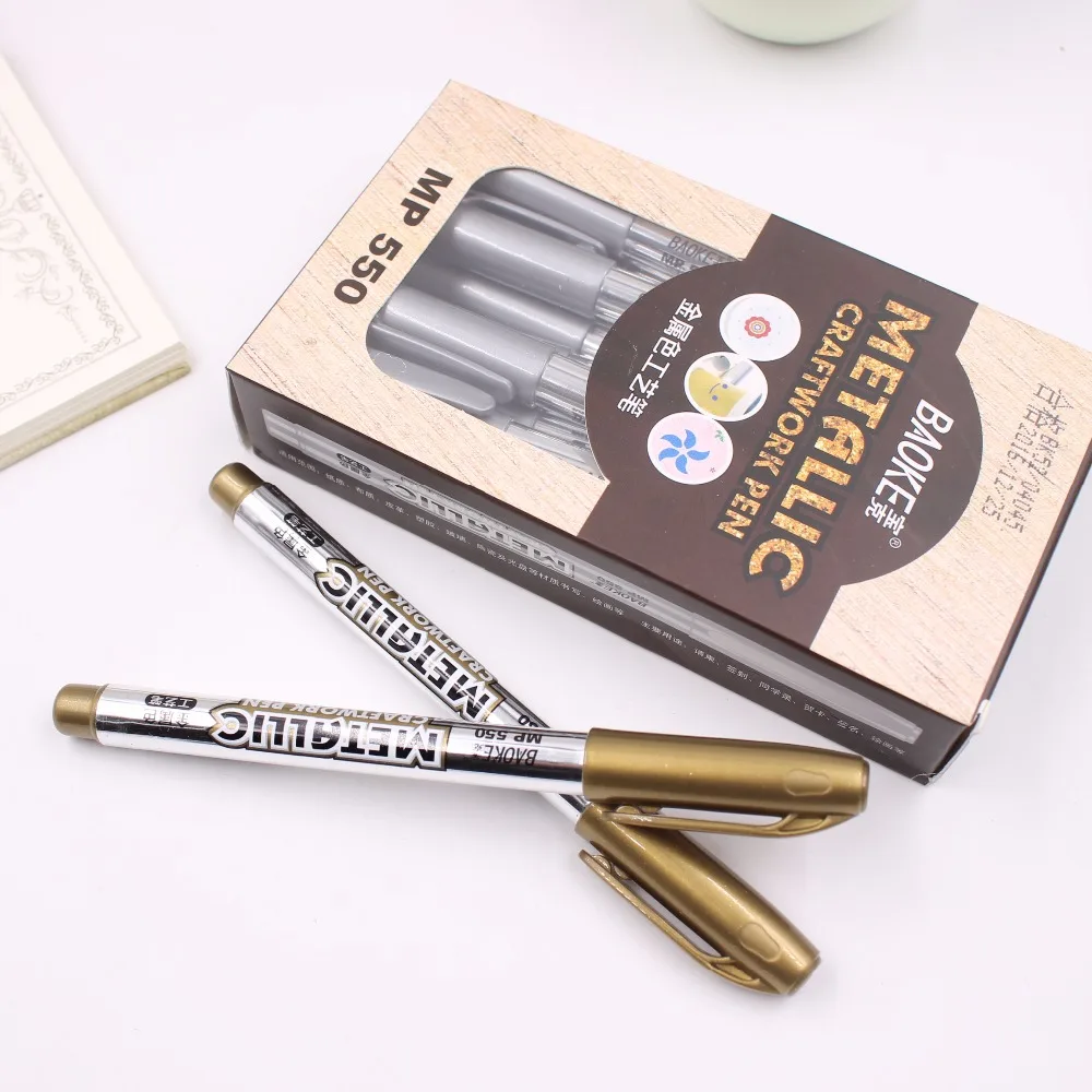 Шт. 1 шт. Краска Ручка металлический цвет водостойкая Перманентная ручка