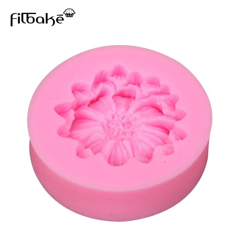 FILBAKE DIY цветков хризантемы Fondant силиконовые формы для приготовления конфет