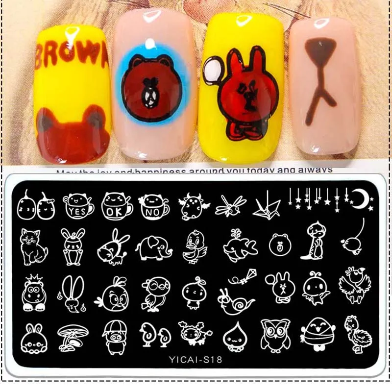Nail Art Image nimal Printing Stamp Plate с дизайном в форме крыльев Ангела Beautiful Girl Butterfly