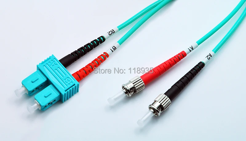 (2 шт./лот) SC-ST Multimode OM3 волоконно-оптический кабель Соединительный шнур дуплекс Color