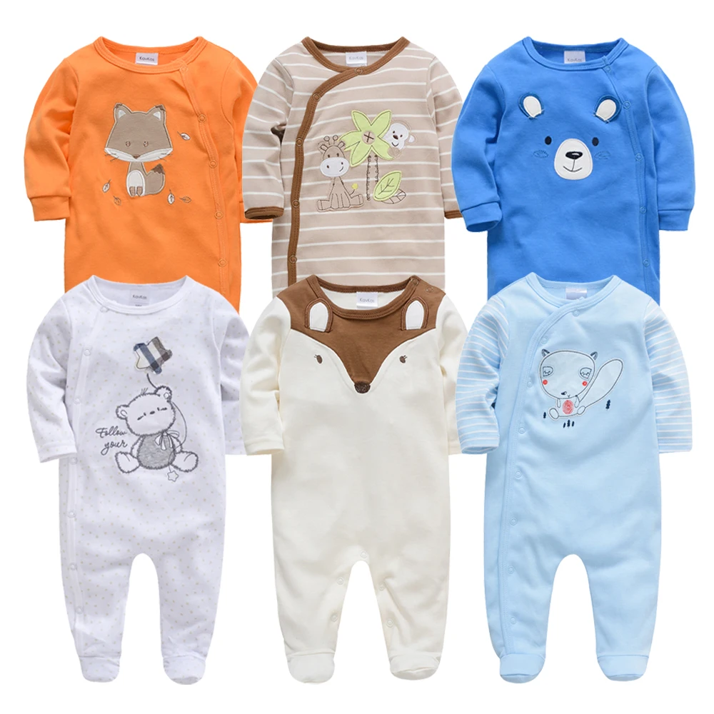 Коллекция года, 6 шт./партия, детские комбинезоны, roupa de bebes, Одежда для новорожденных мальчиков и девочек летний хлопковый комбинезон на возраст от 0 до 12 месяцев, Одежда для младенцев