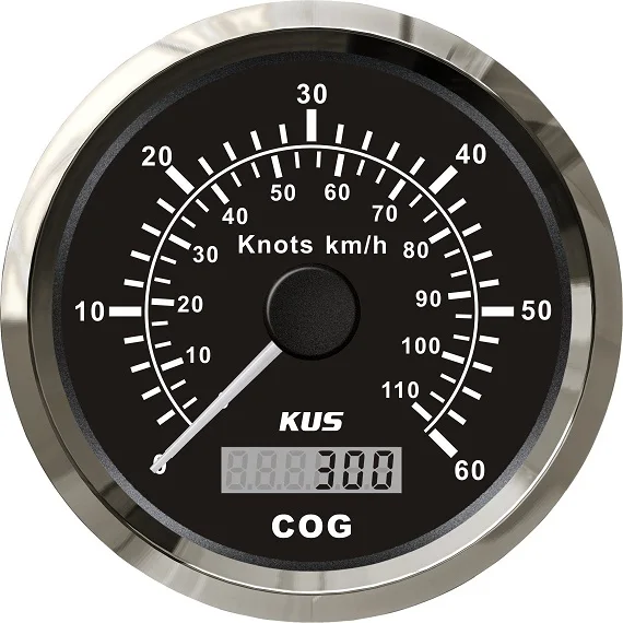 KUS dn85мм белый/черный GPS Спидометр 0 60Knots с антенной для лодки морской яхты (PN: