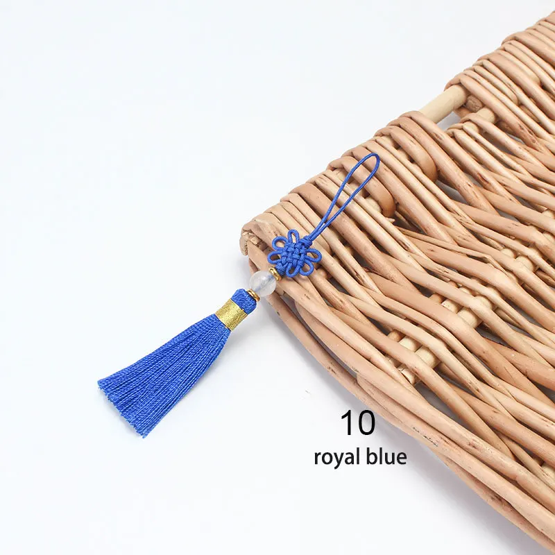 rolay blue 5 см китайский узел кисточкой кулон ремесла украшение дома ключ кисточки для шелка кисточки китайские Характеристики подарок украшения - Цвет: rolay blue
