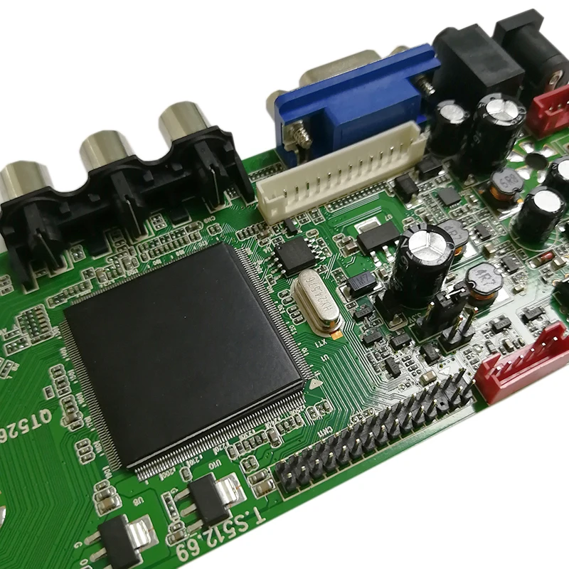 QT526C V1.1 цифровой сигнал DVB-S2/T2/C ЖК ATV драйвер платы Dual USB русский T. S512.69+ 7Key+ 2ch 8bit lvds кабель+ CCFL инвертор