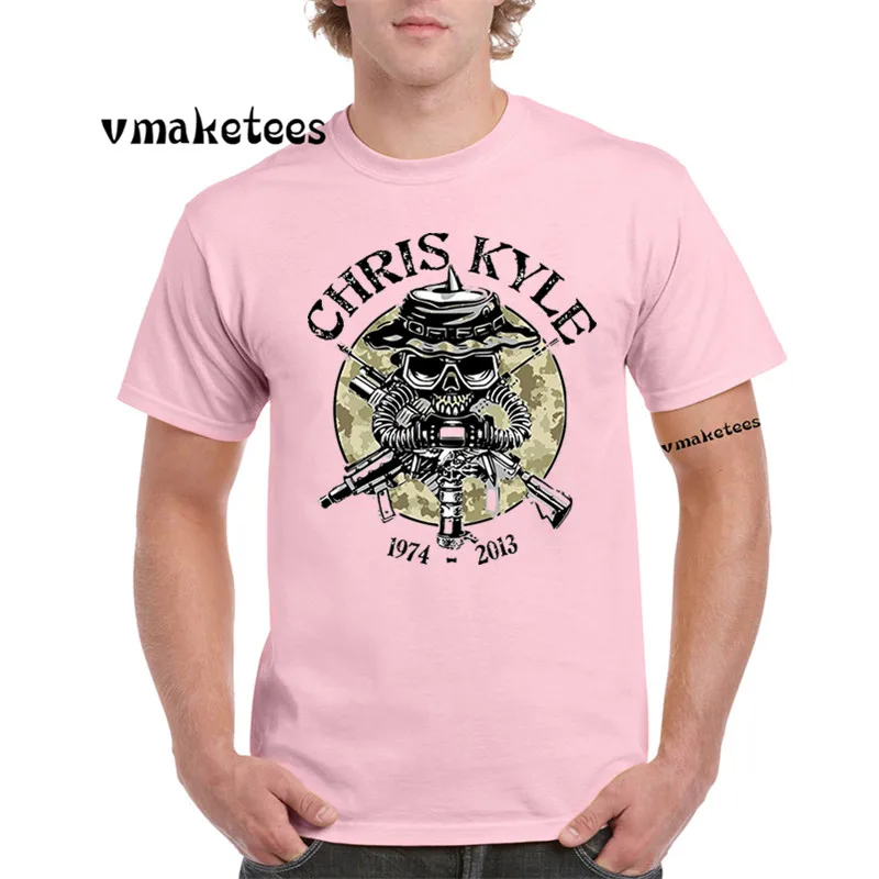 American Sniper Chris Kyle Fashion T-shirt Short sleeve Punisher Skull Team Legend Tshirt GMT907 | Мужская одежда