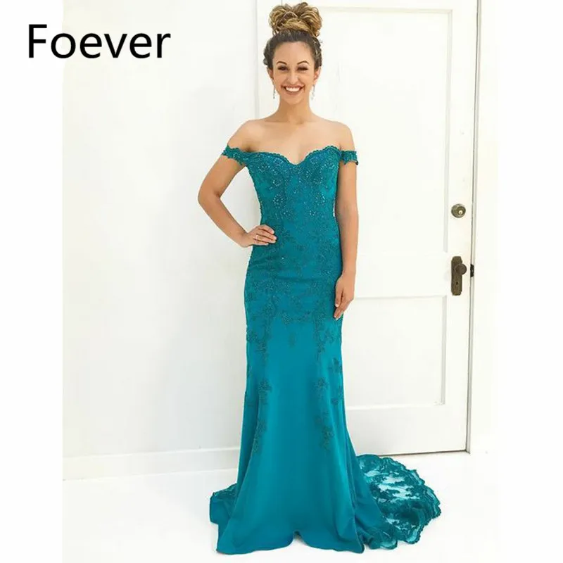2019 Русалка с открытым плечом платья длинная коротким рукавом шифон Vestidos de fiesta