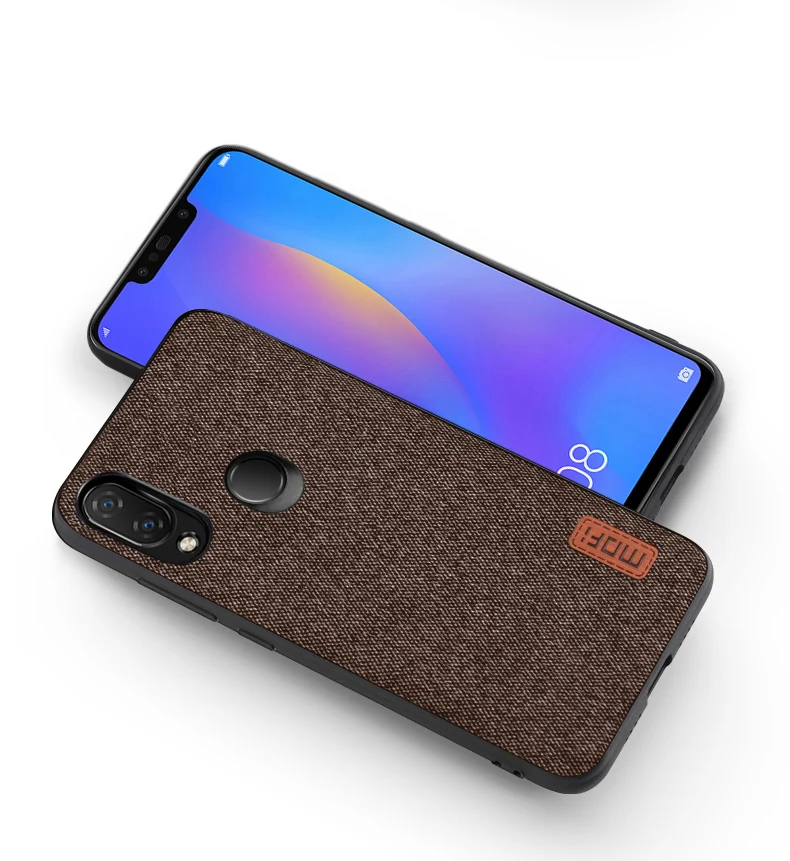 Чехол для huawei nova 3 i, чехол MOFI nova 3 i, тканевый чехол для huawei nova 3, задняя крышка, чехол nova 3i, мягкий край, полный Чехол, 6,3''