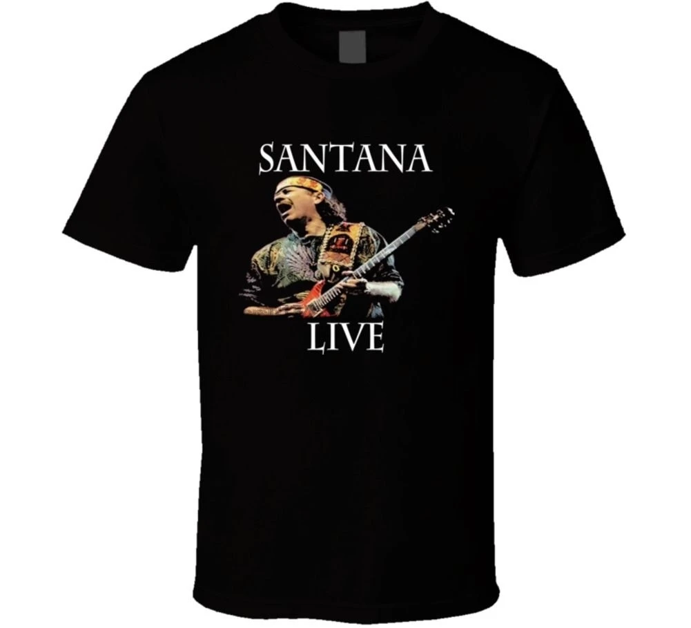 Carlos Santana Live Rock Guitar Legend Fan футболка|Мужские футболки| |