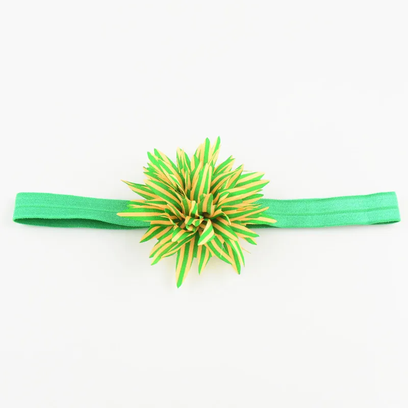 Ручная работа 10 шт. Детская повязка на голову в полоску шифон Цветочный декор