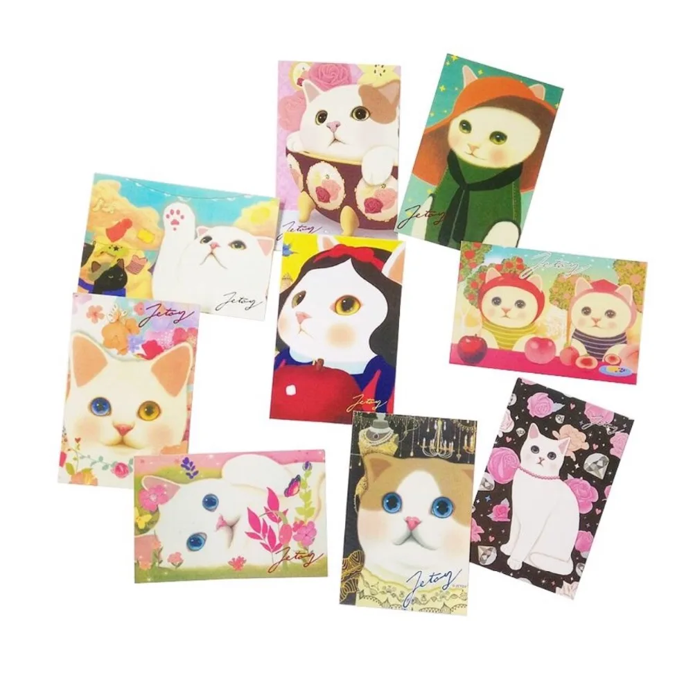 

14.3*9.4cm New Fashion Cute Cats Postcards Group Cartoon Christmas Card Birthday Greeting Card New Year Postcard Gift