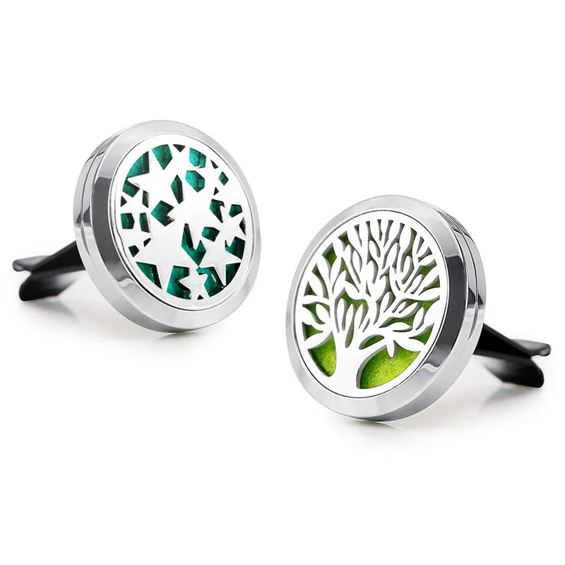 2 шт Элегантный из нержавеющей стали медальон освежитель воздуха автомобиля