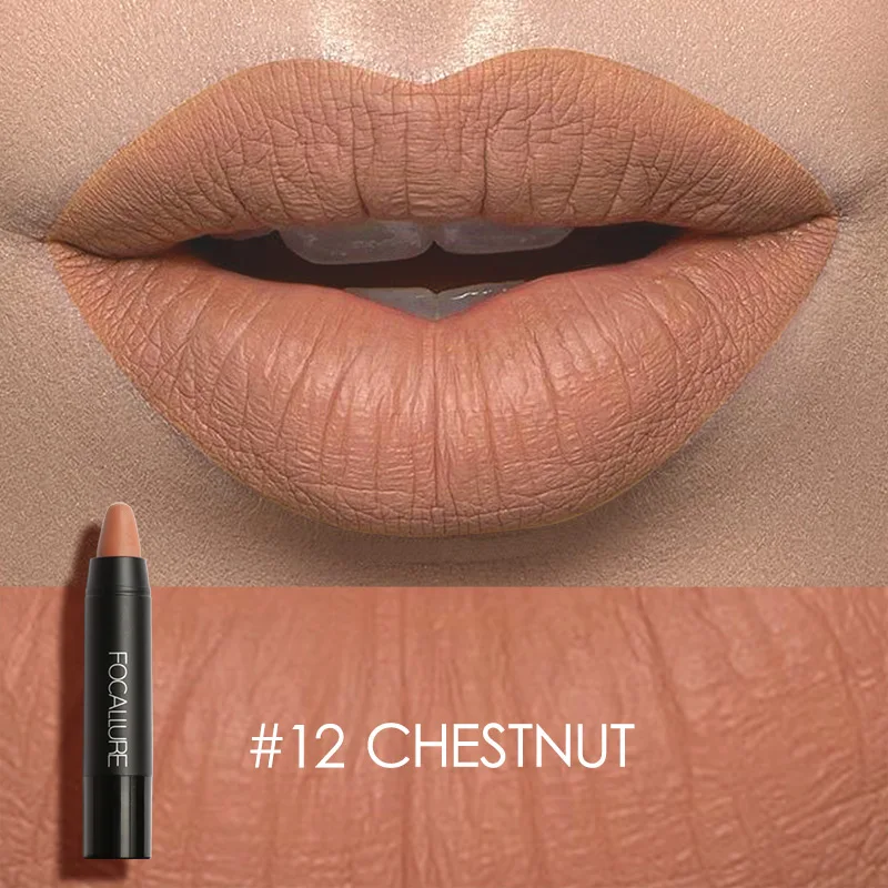 Focallure Matte губная помада, 19 цветов, водостойкая, стойкая, легко носить, профессиональная губная помада, губы телесного цвета, макияж - Цвет: color 12