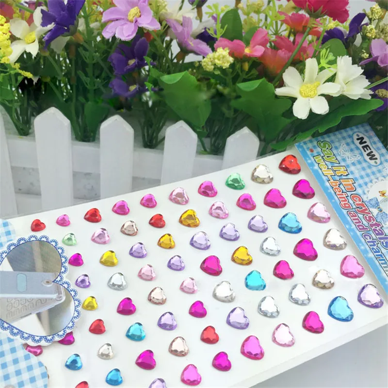 Сердце Мотив Стразы Плоской задней Бусы Наклейка Телефон Автомобиль Ногтей