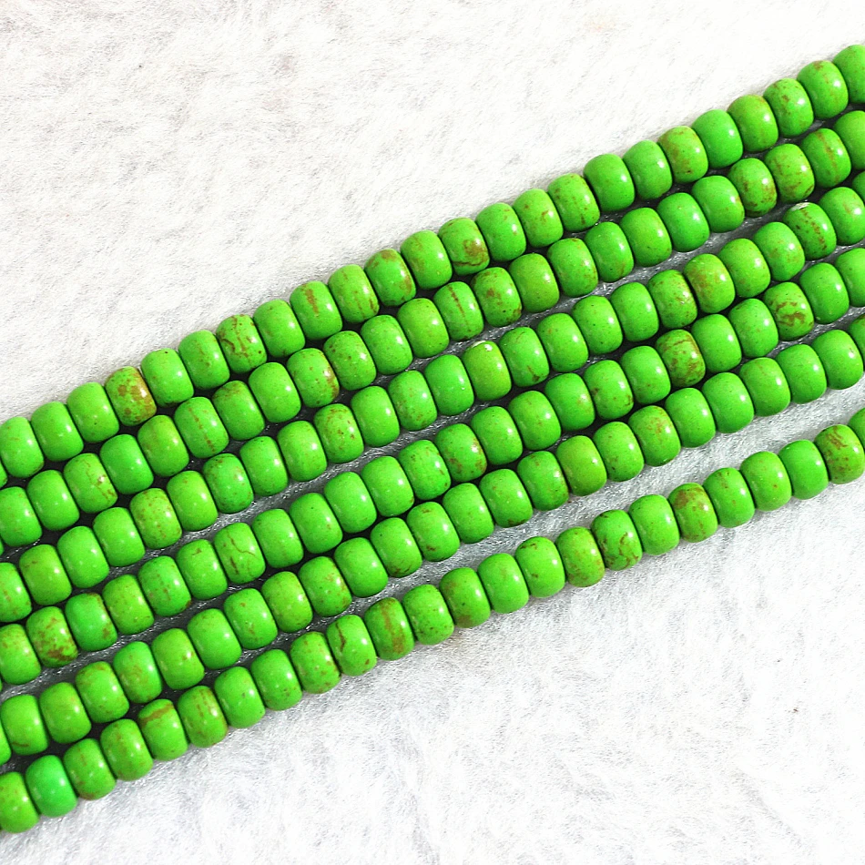 

Best-selling green calaite turquoises stone 4*6mm new fashion abacus beads diy high quality Jewelry making B303