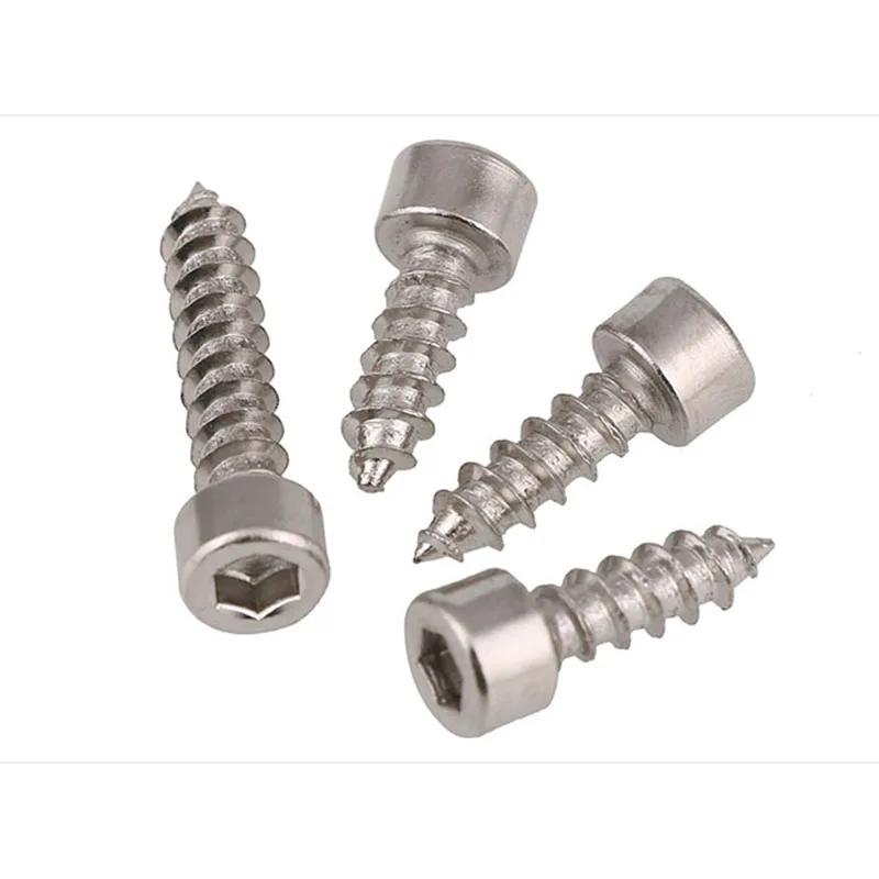 

8 Grade Hard Nickel Plated Hex Self Tapping Screw Cup Head Model Sound Screw M2 M2.6 M3 M3.5 20 Pcs