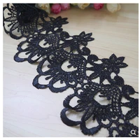 1yard 12cm hollow black color embroidered lace trims for diy crafts sewing on accessories for home textile or dress decoration