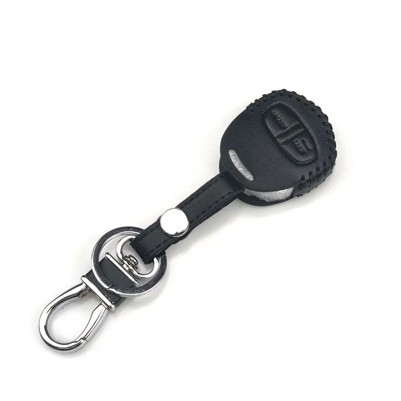 B Type Black thread Кожаный брелок для автомобиля удаленный ключевой защитный чехол для Mitsubishi GT XR-PHEV Delica Xpander L200 Mirage самурая EX FORTIS - Название цвета: B Type Black thread