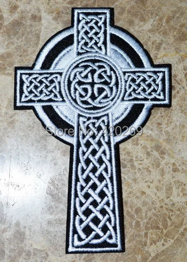 

120x Celtic Cross Irish Christian Religious Jesus Embroidered Iron On Patches, sew on patch, Made of Cloth,100% Quality