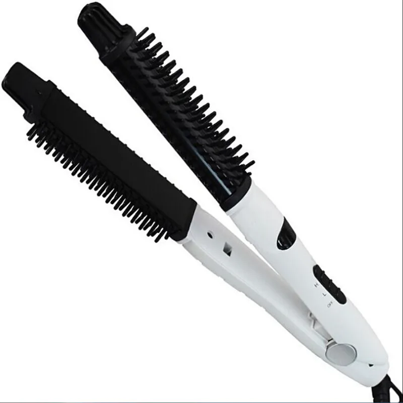 2 in1 электрические щипцы для завивки волос керамические styler curler расческа прямее кисть, валик Вэйвер прически твист