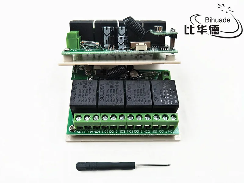 1PCS Universal Wireless Remote Control Switch DC 12V 4CH relay Receiver Module For 1527 learning code 433 Mhz Transmitter |