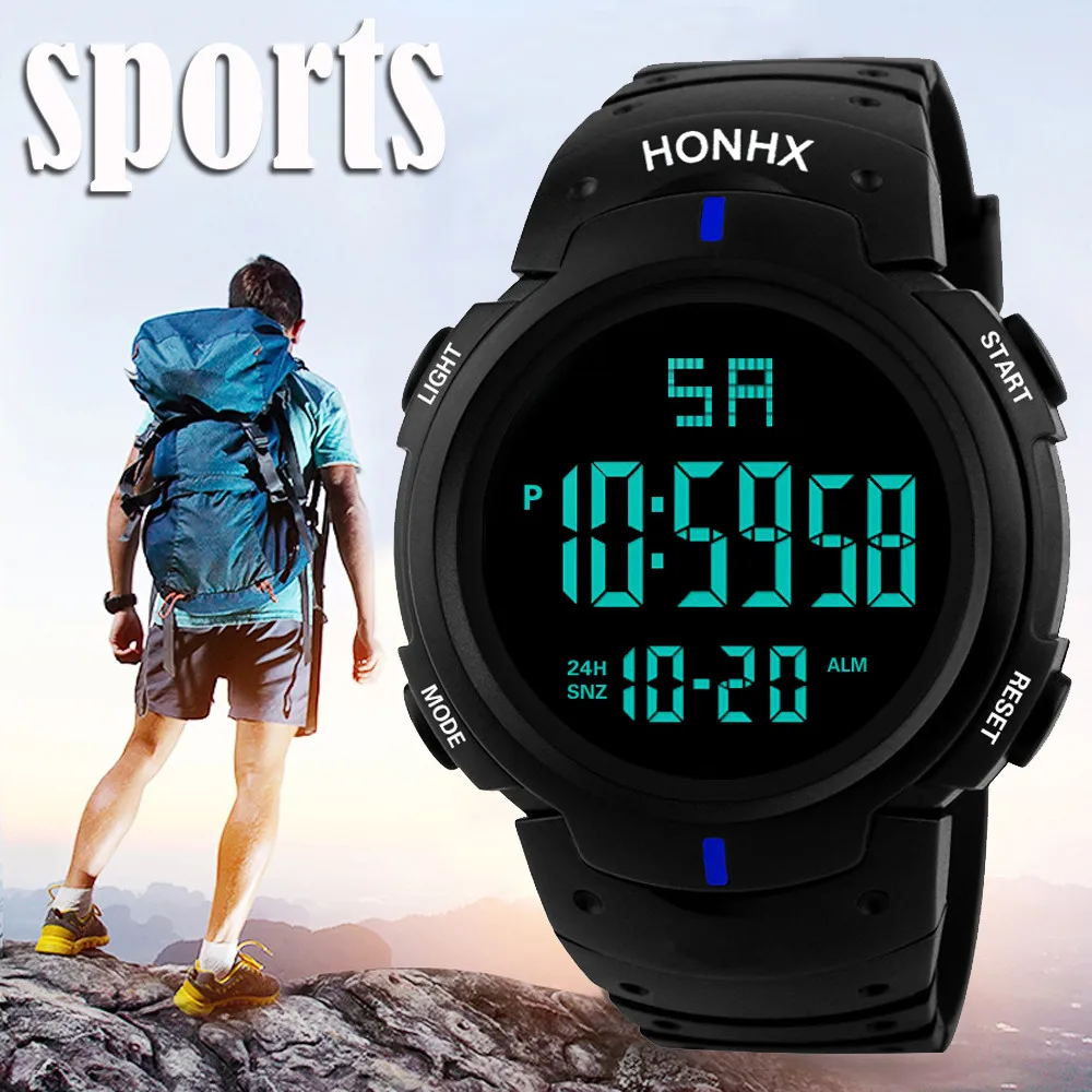 Relojes Hombre модный мужской светодиодный цифровой кварцевые военные водонепроницаемые спортивные часы с датой erkek kol saati z0604