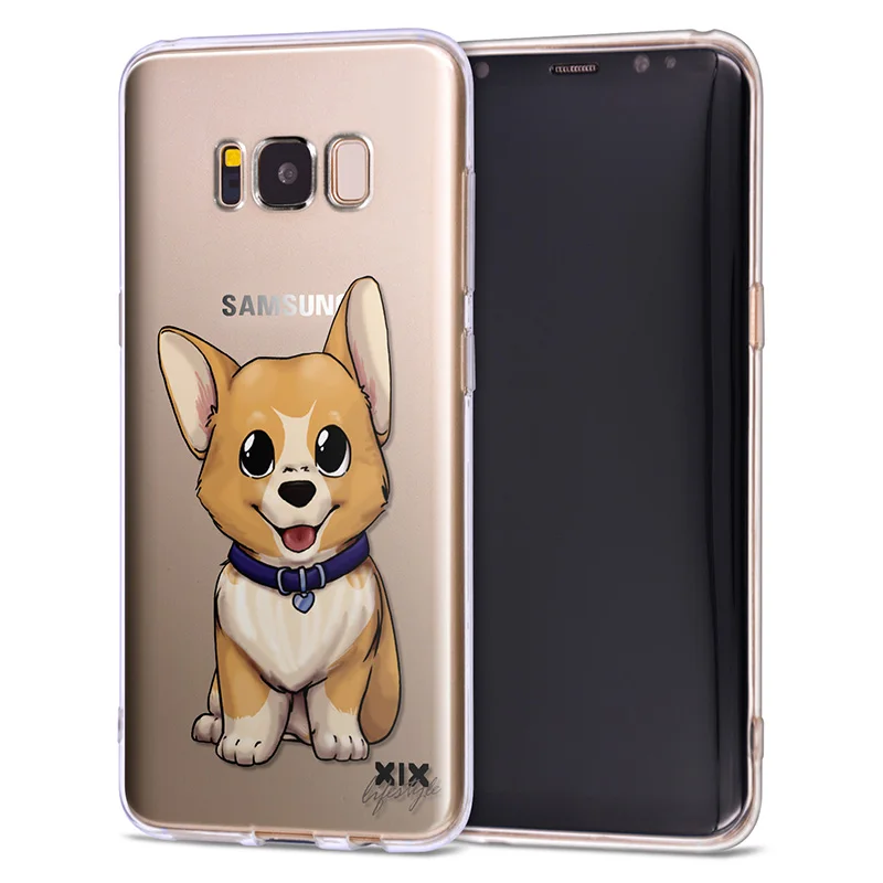Мягкий чехол из ТПУ с узором для samsung Galaxy S8 чехол собак для samsung S9 чехол для samsung S7 край S8 S9 S10e S10 плюс J3 J5 J7